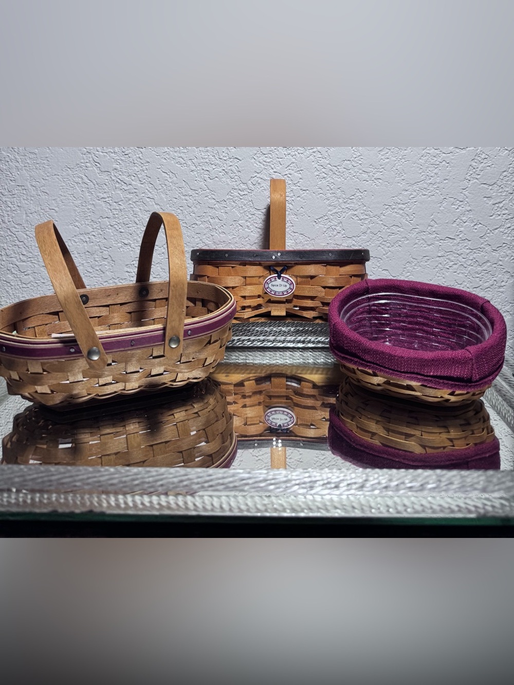 Lot of 3 Longaberger Baskets, Berry Basket,